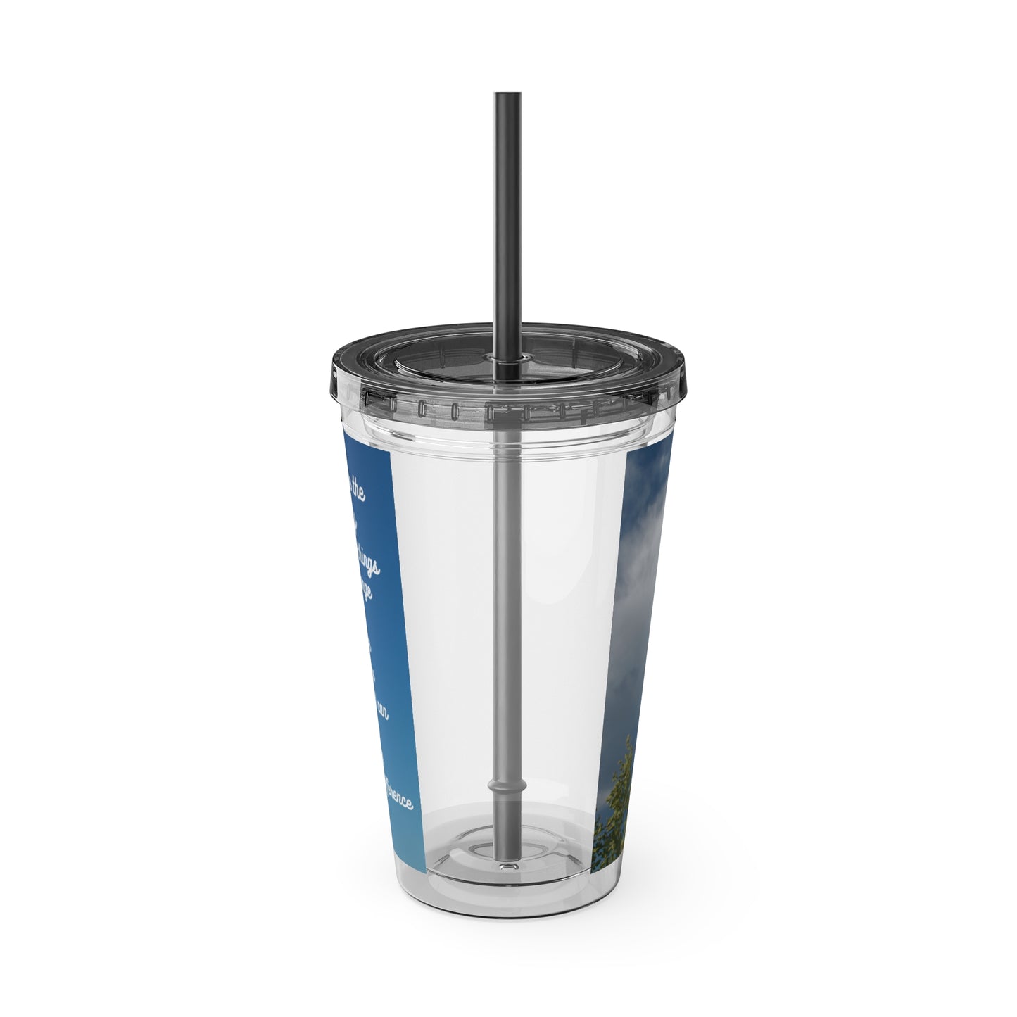 Sunsplash Tumbler with Straw, 16oz Serenity Prayer