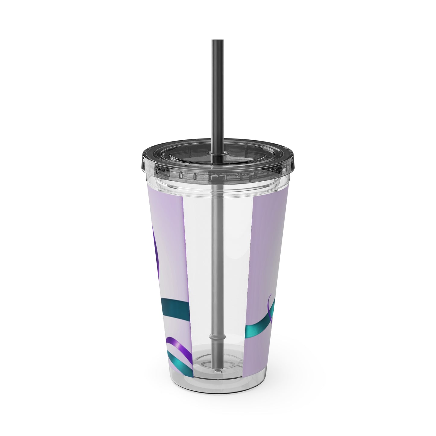 Sunsplash Tumbler with Straw, 16oz Awareness Hearts