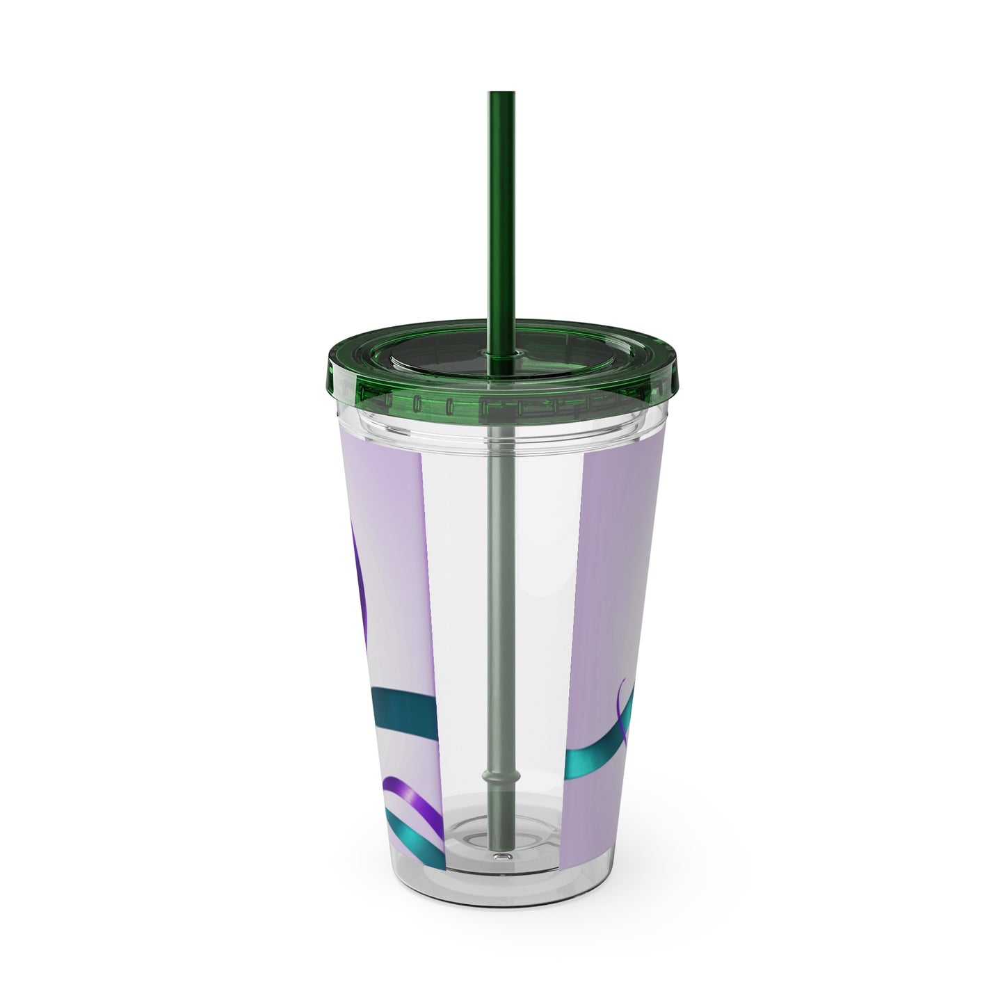 Sunsplash Tumbler with Straw, 16oz Awareness Hearts