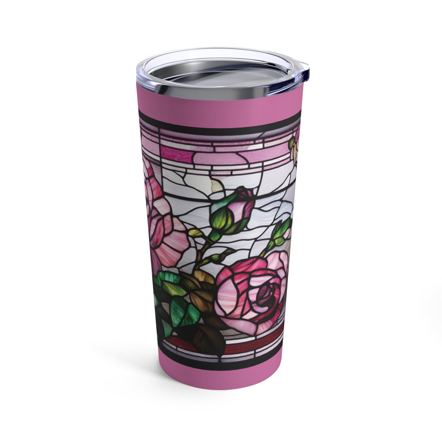 Tumbler 20oz Stained Glass Roses