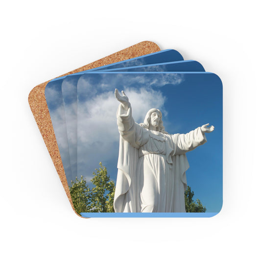 Corkwood Coaster Set Prayer Garden Christ