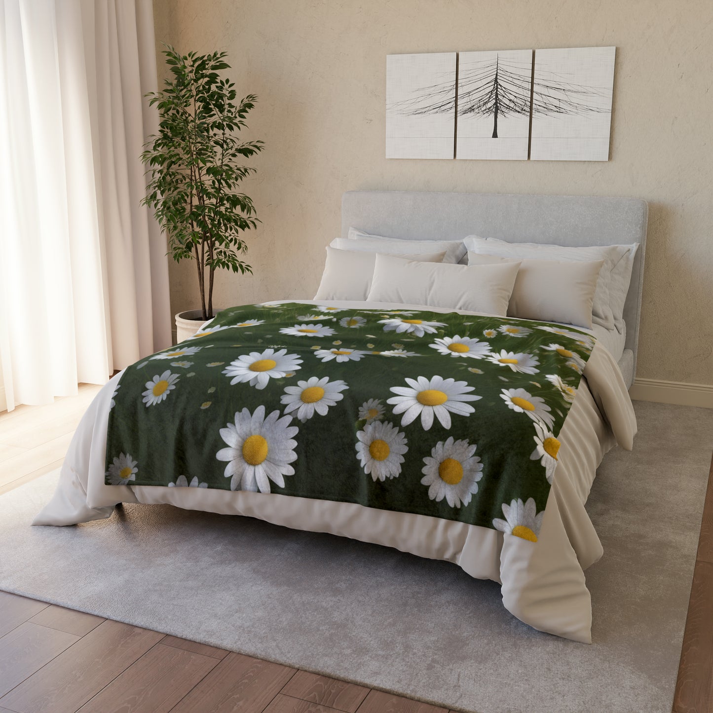 Soft Polyester Blanket Daisy